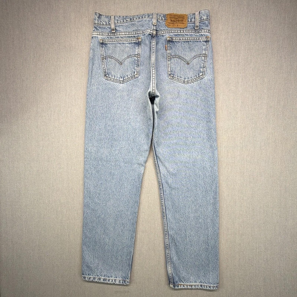 Vintage 90s Levis 505 Orange Tab Jeans Mens 34x30 (Fits 32x28) Blue Straight Leg